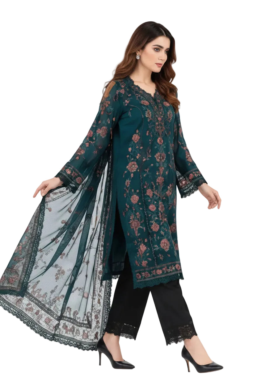 Bareeze 6136 – Unstitched 3 Piece Lawn Suit