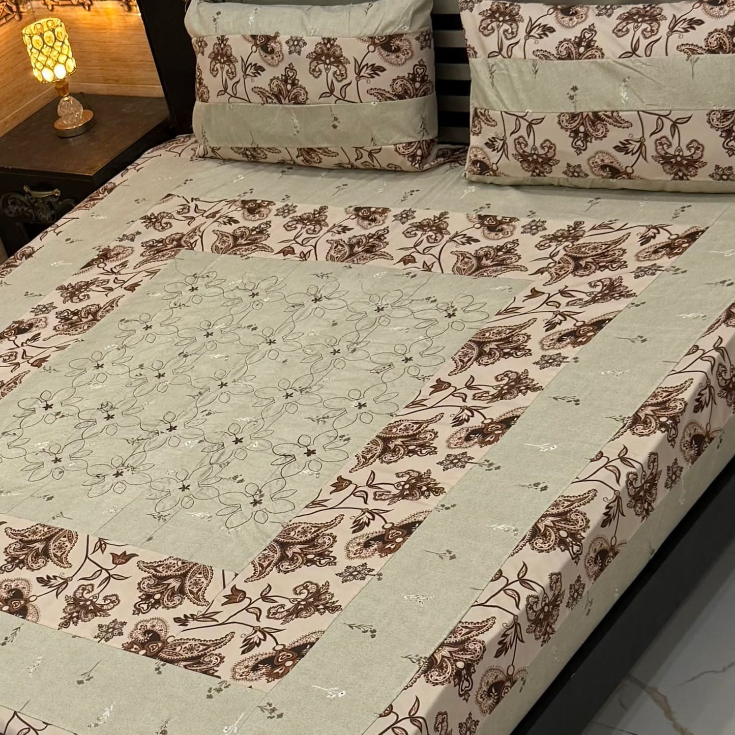 Patchwork Cotton Bedsheet Set – King Size