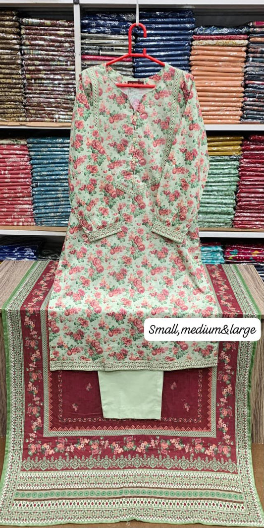 Bin Saeed Original Printed Lawn 3 Piece Stitched Suit – 2026 Collection