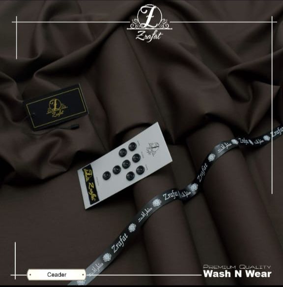 Zrafat Men Wash & Wear Unstitched Suit – 15 Colors