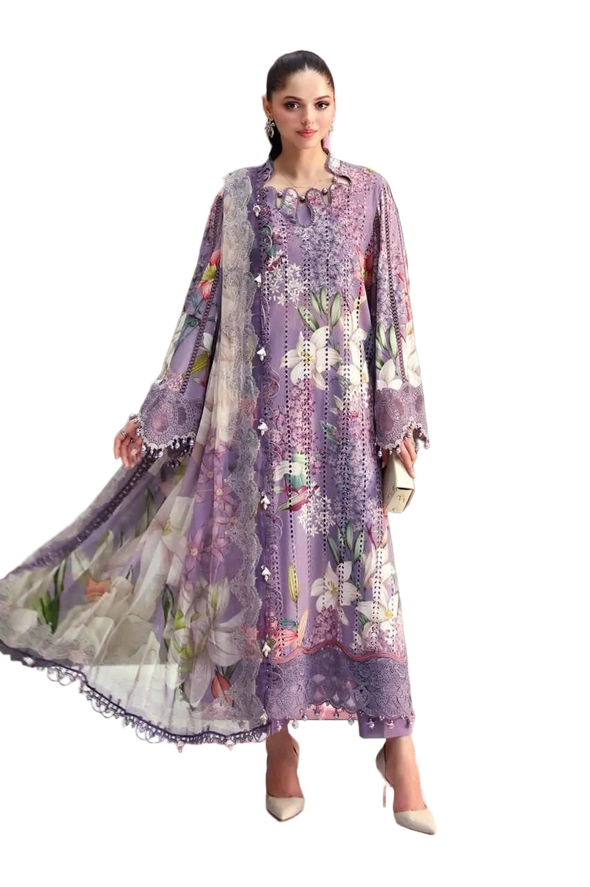 MARIA B M Print Vol-02 Unstitched Lawn Suit 2026 | MBL-MPT-3006A/B