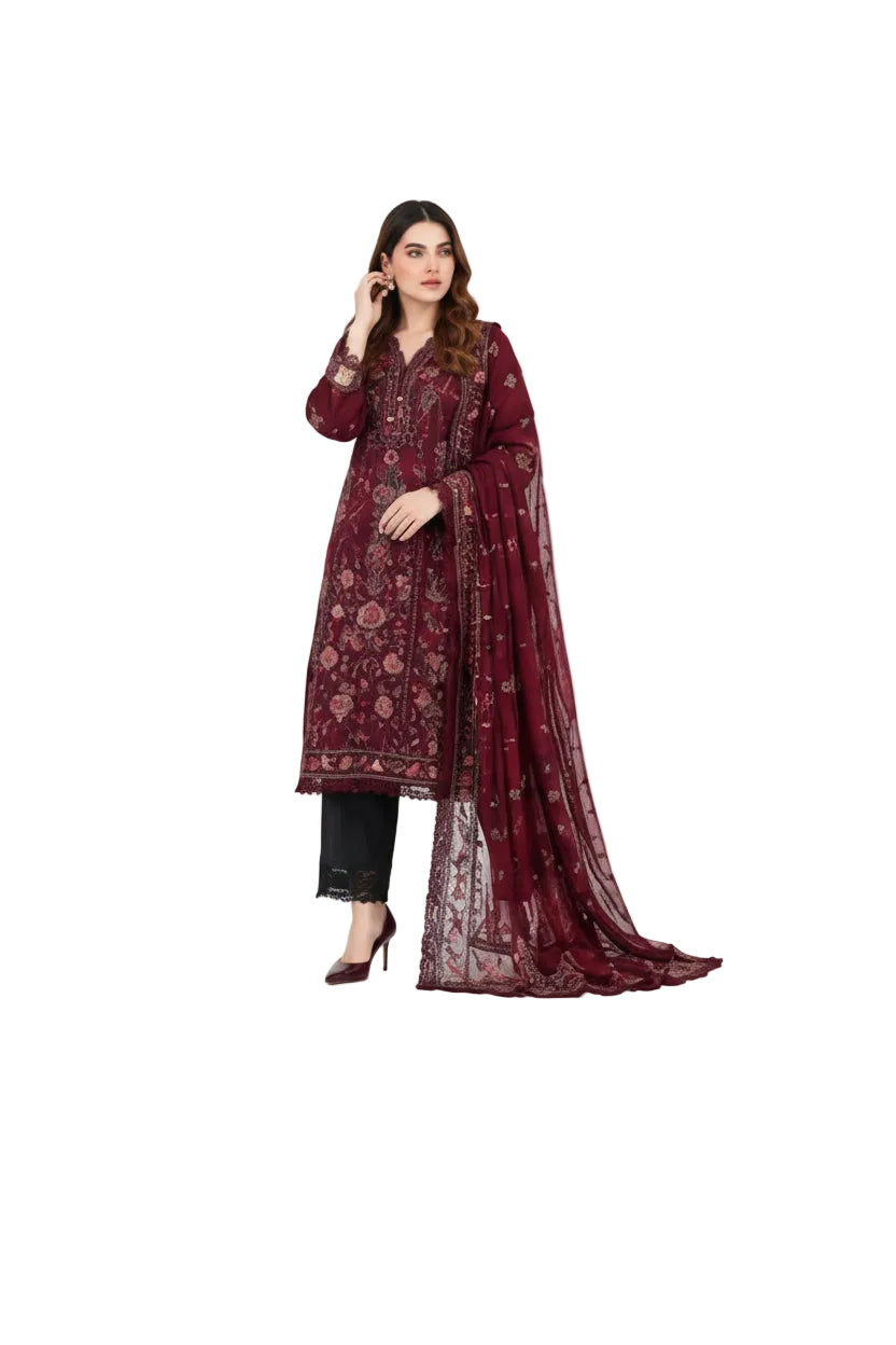 Bareeze 6136 – Unstitched 3 Piece Lawn Suit