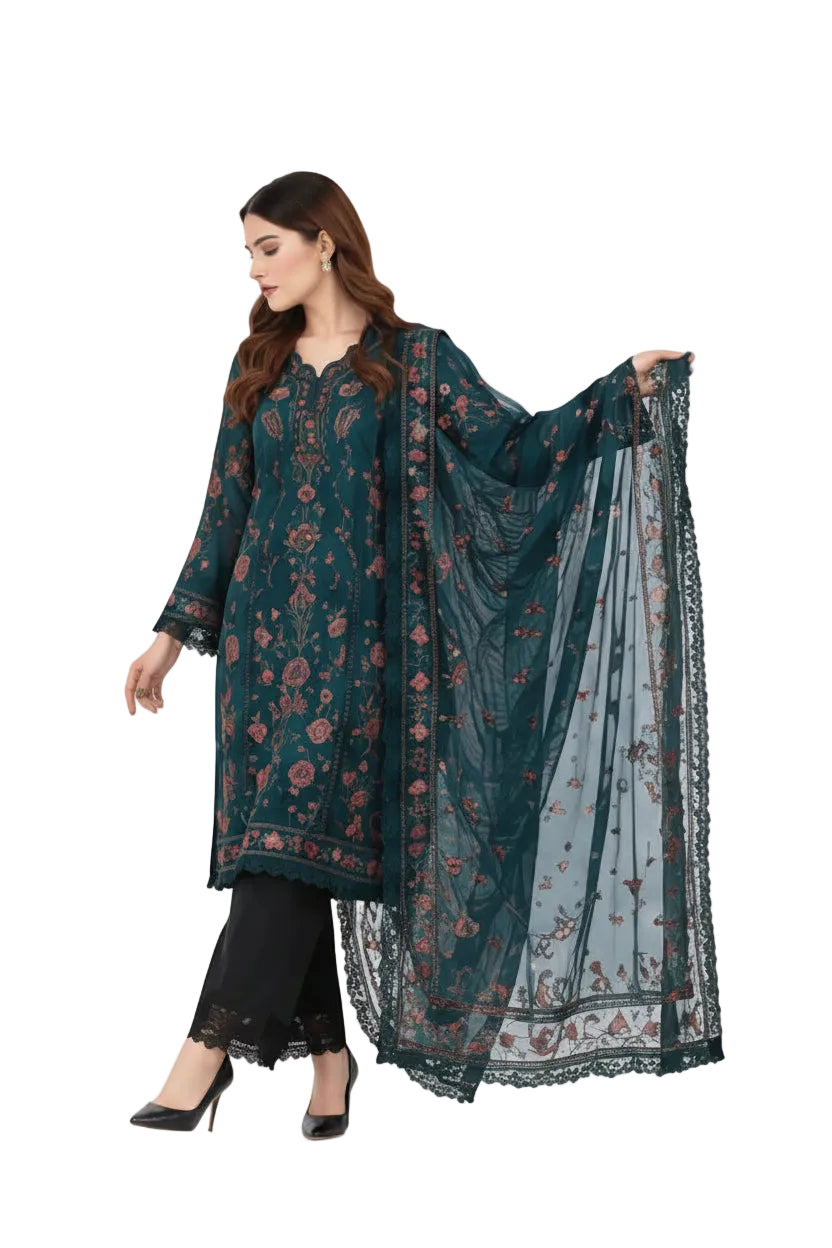 Bareeze 6136 – Unstitched 3 Piece Lawn Suit