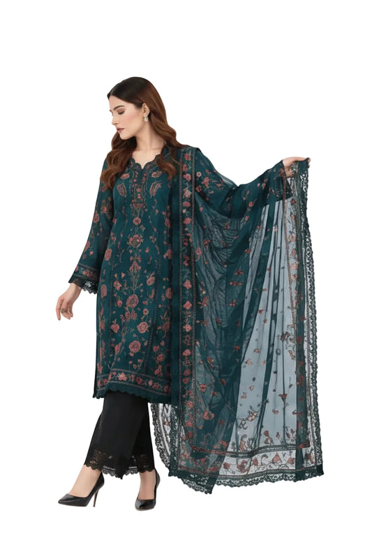 Bareeze 6136–3 Piece Lawn Suit
