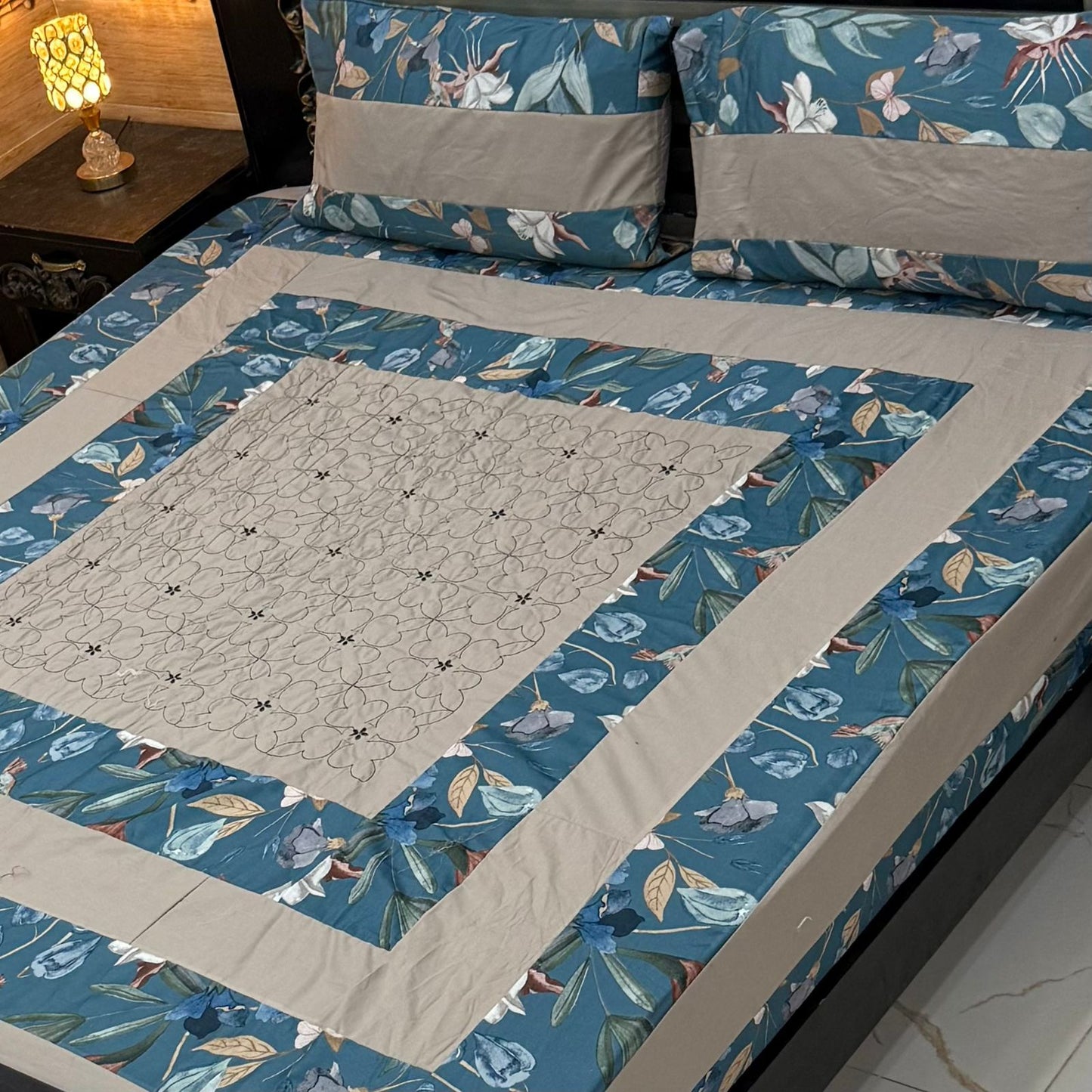 Patchwork Cotton Bedsheet Set – King Size