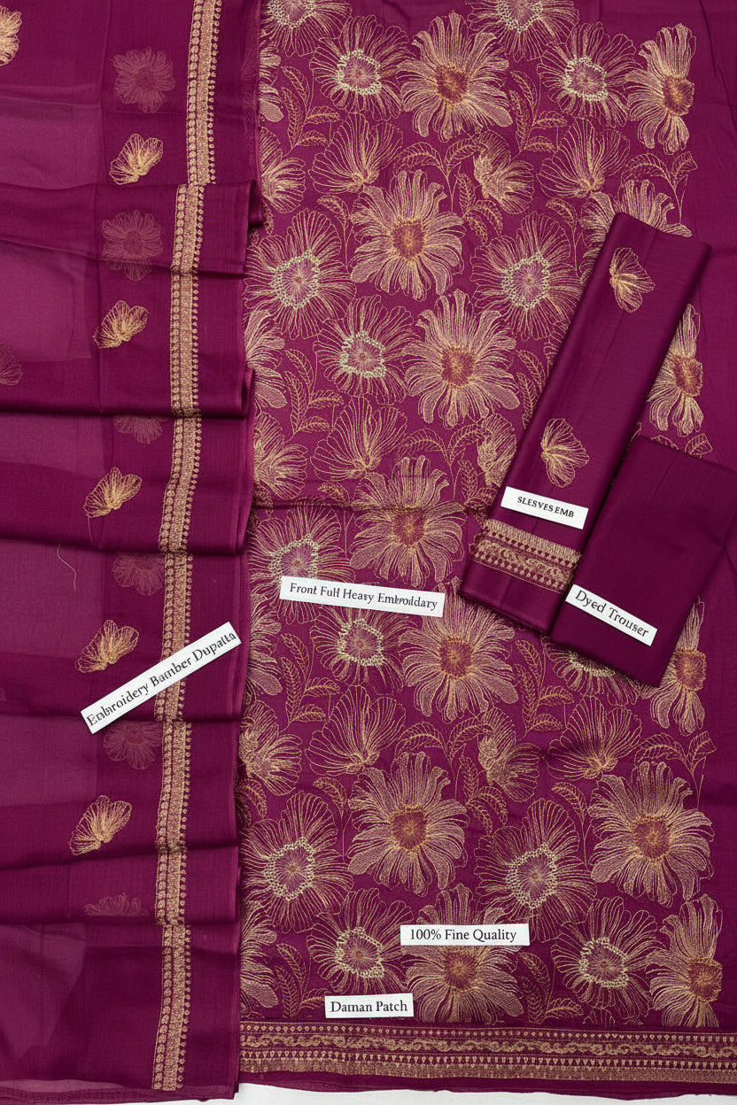 Bareeze Premium Airjet Lawn 3 Piece Unstitched – Premium Collection