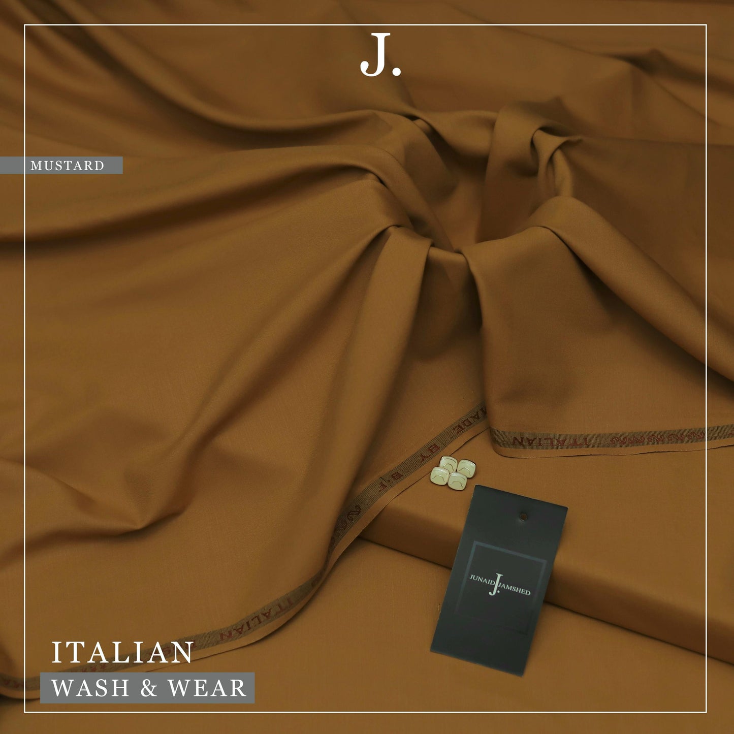 Junaid Jamshed Italian Wash & Wear – Premium Unstitched Men's Suit (4 Meter)
