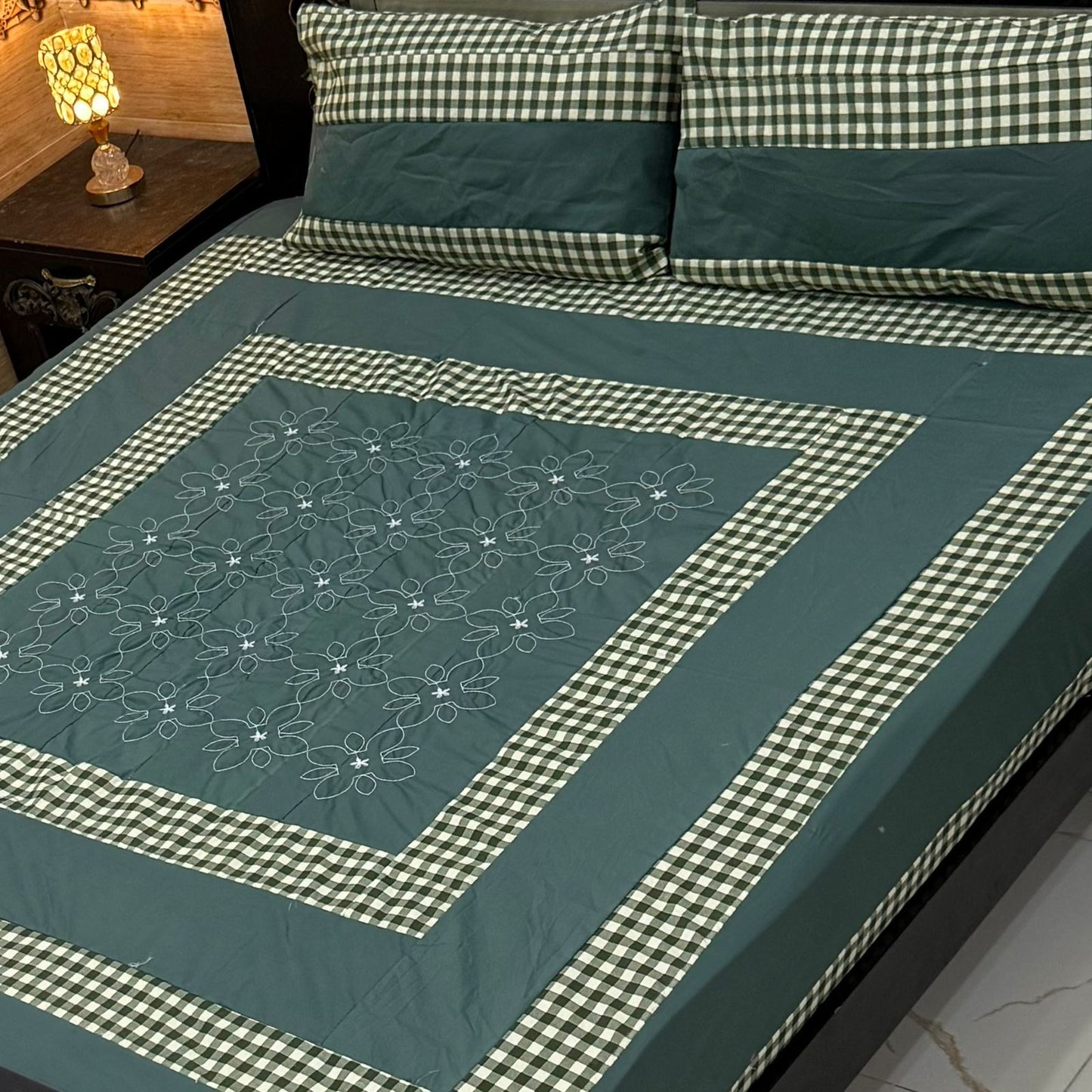 Patchwork Cotton Bedsheet Set – King Size