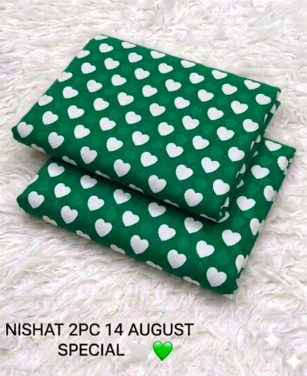 Nishat 2 Piece Lawn Suit – Independence Day Edition | Green & White | Unstitched