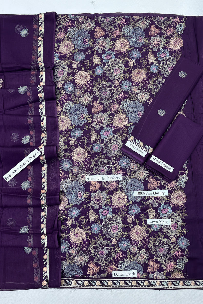 Bareeze Premium Airjet Lawn 3 Piece Unstitched – Premium Collection