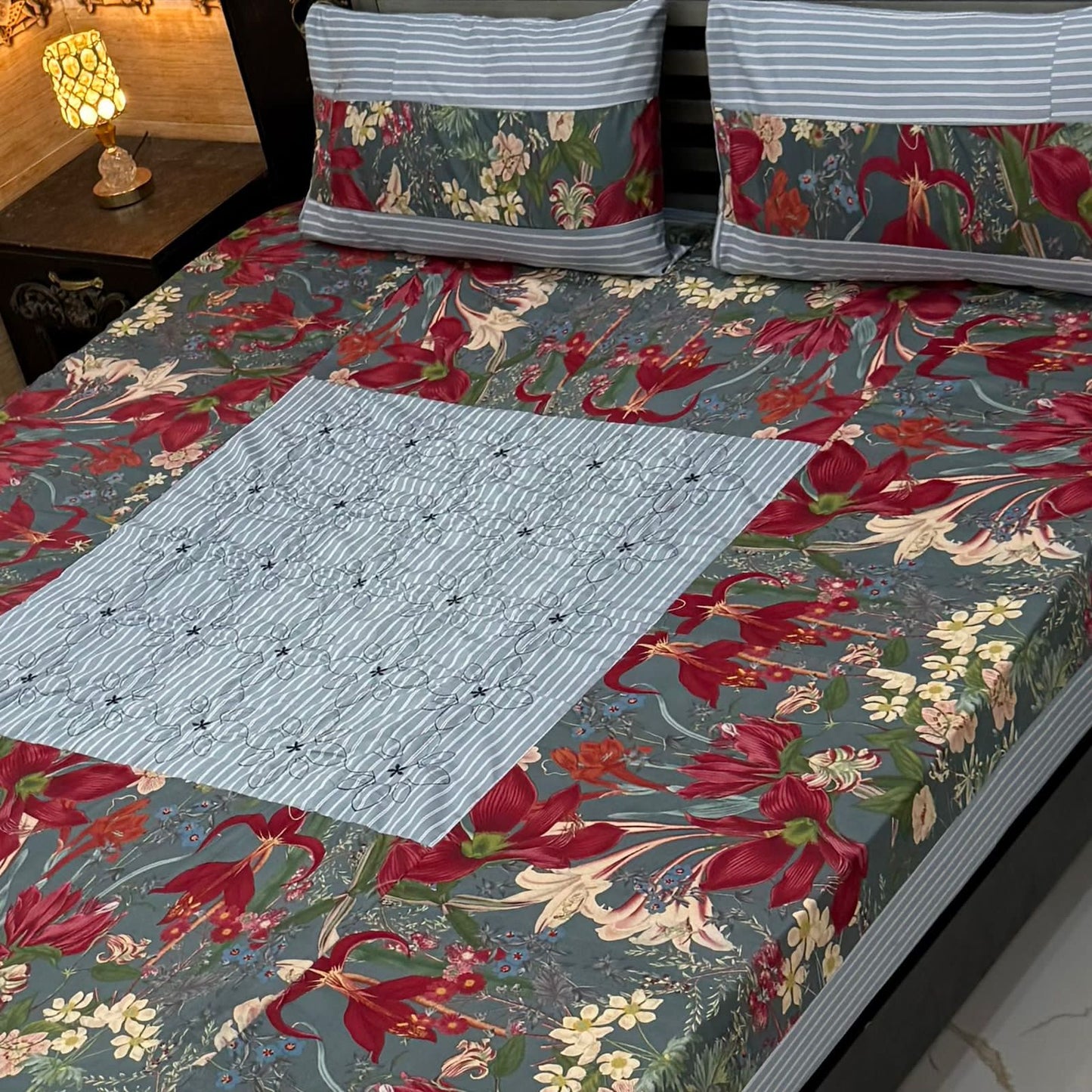 Patchwork Cotton Bedsheet Set – King Size
