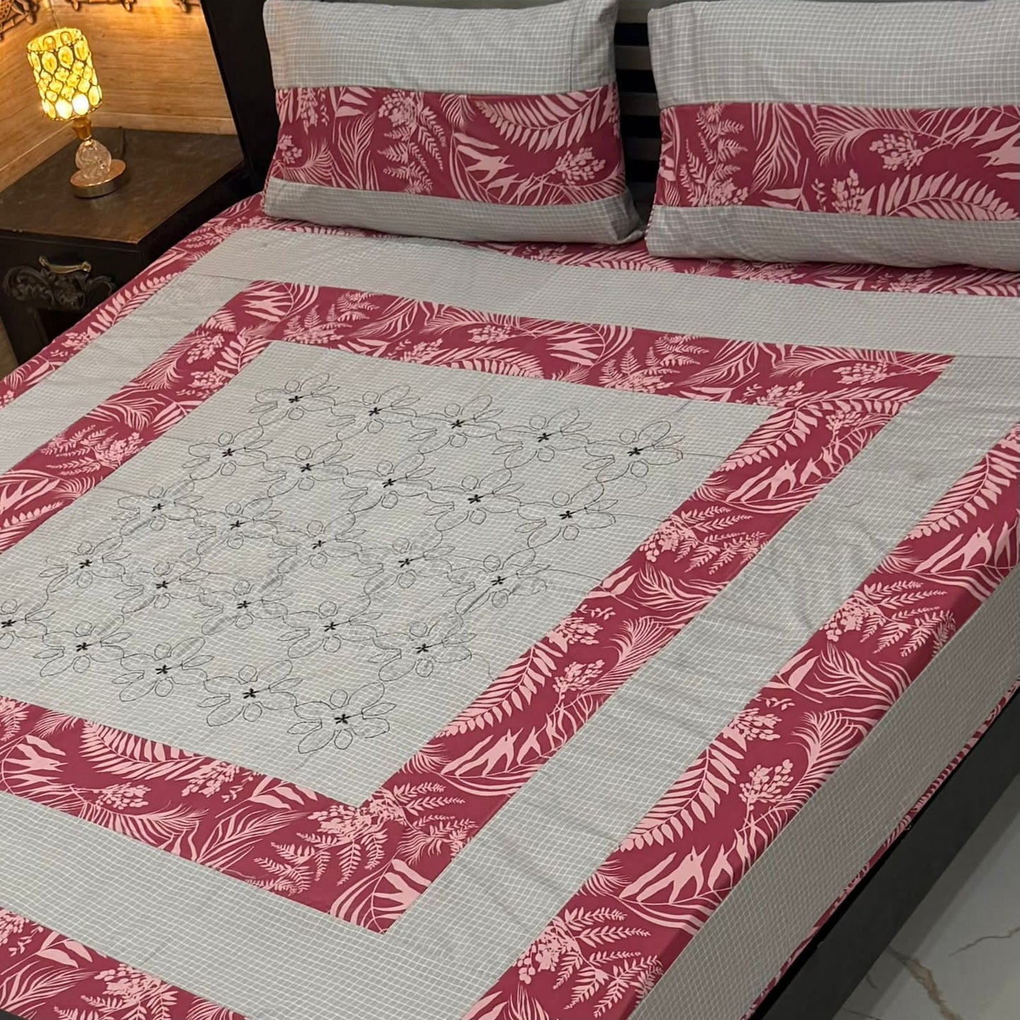 Patchwork Cotton Bedsheet Set – King Size