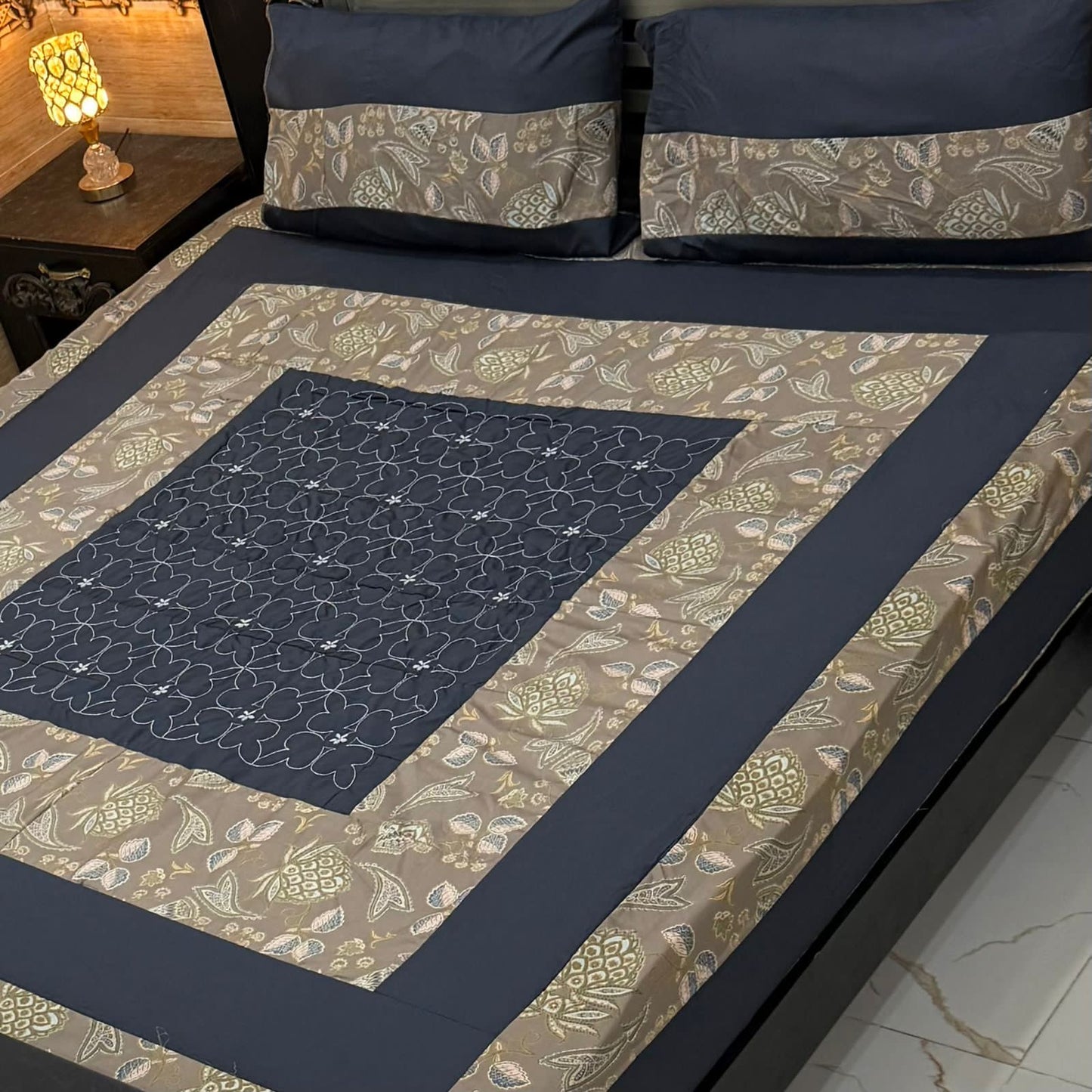 Patchwork Cotton Bedsheet Set – King Size