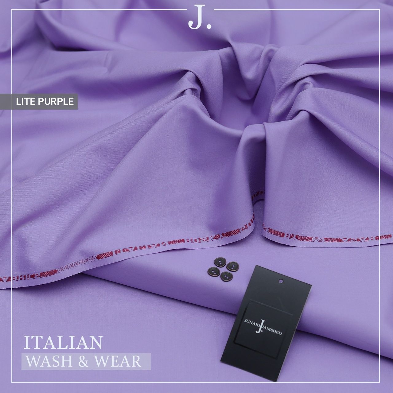 Junaid Jamshed Italian Wash & Wear – Premium Unstitched Men's Suit (4 Meter)