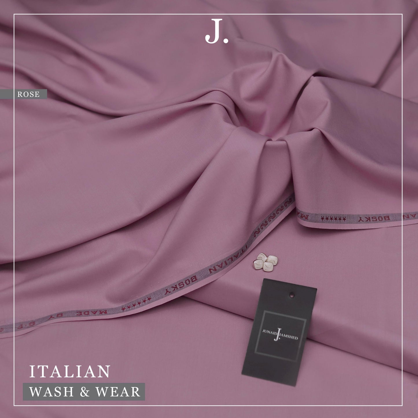 Junaid Jamshed Italian Wash & Wear – Premium Unstitched Men's Suit (4 Meter)