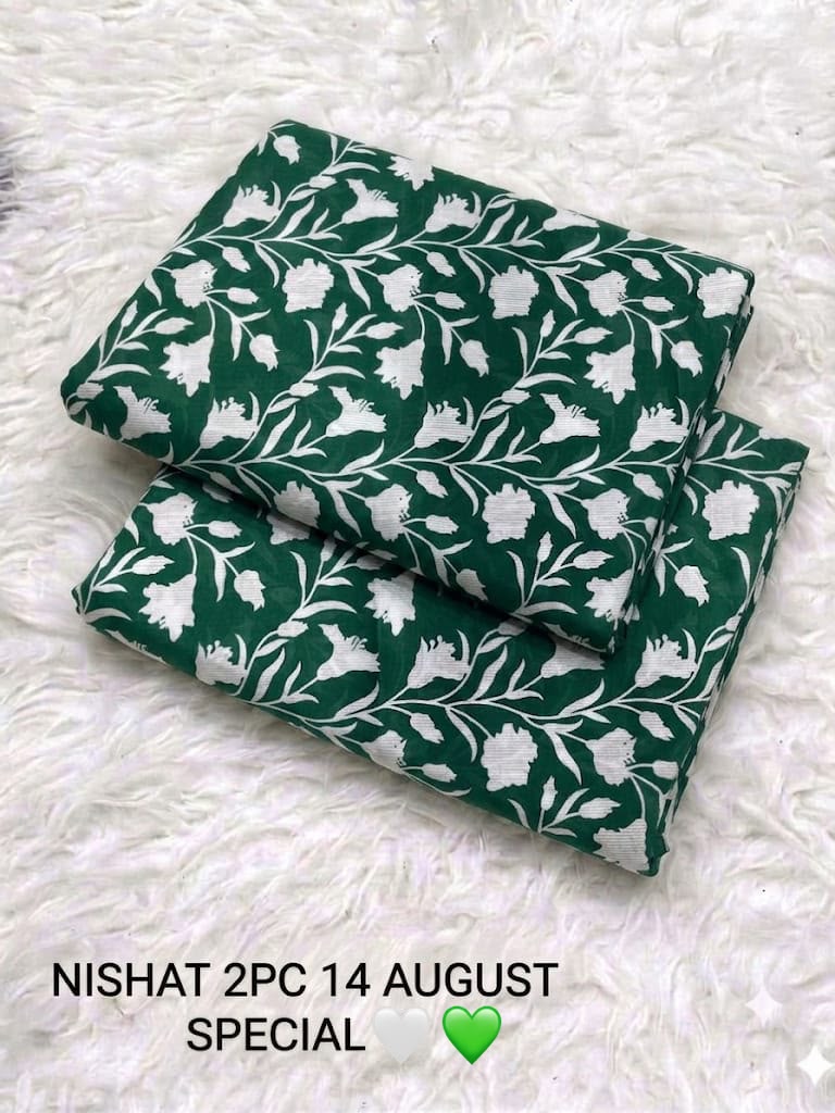 Nishat 2 Piece Lawn Suit – Independence Day Edition | Green & White | Unstitched