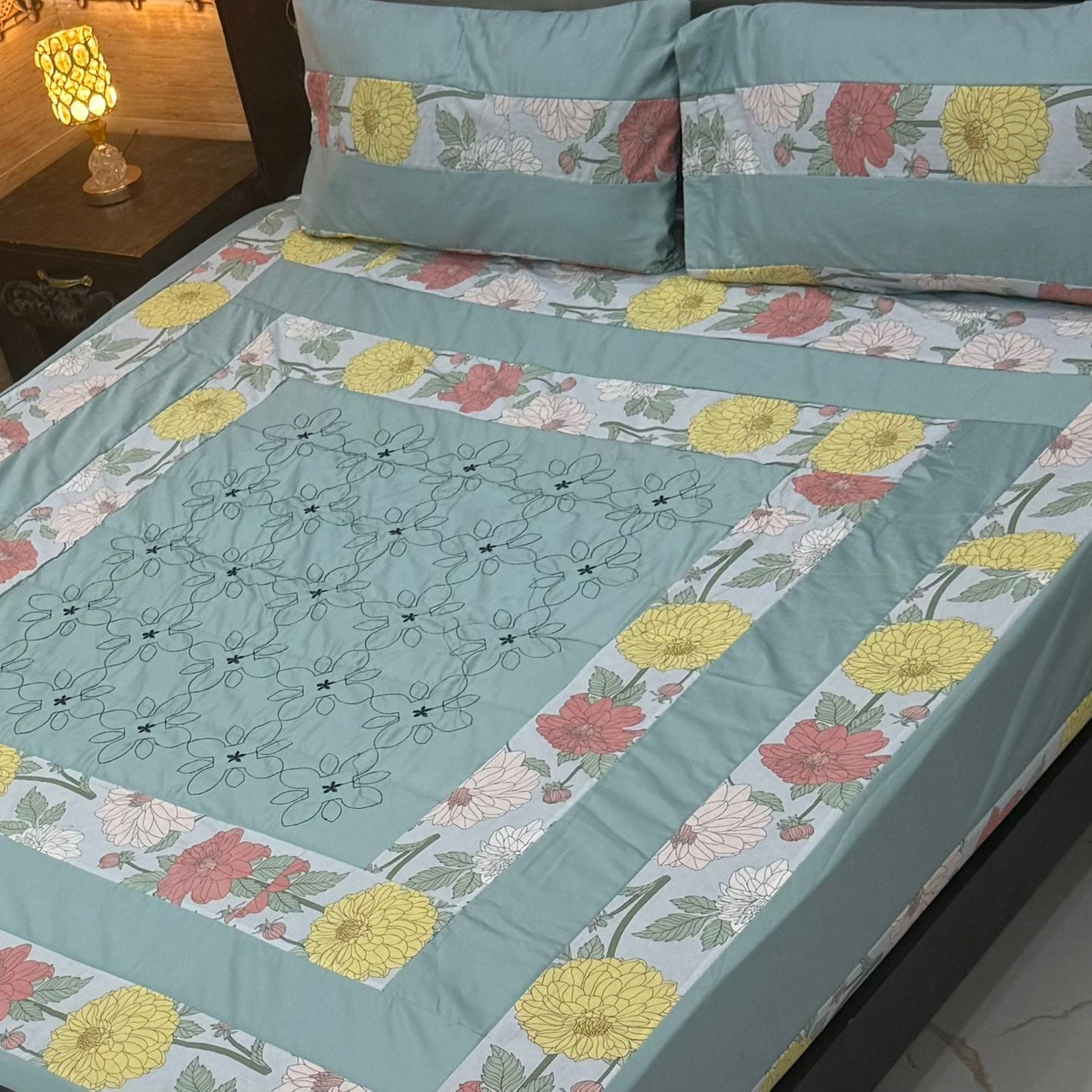 Patchwork Cotton Bedsheet Set – King Size