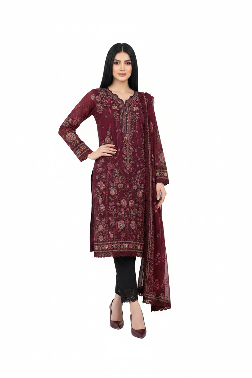 Bareeze 6136 – Unstitched 3 Piece Lawn Suit